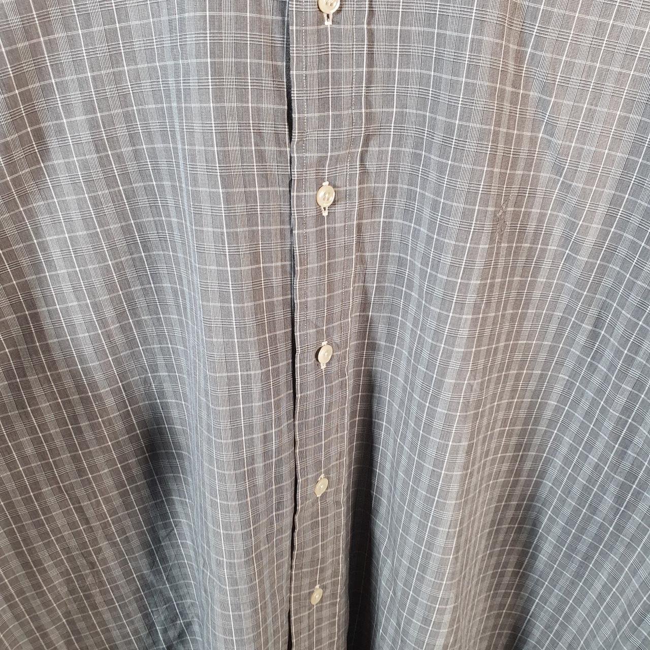 Vintage Ralph Lauren Button Down Shirt Men’s Large Grey Checkered Philip Pony Casual C8453