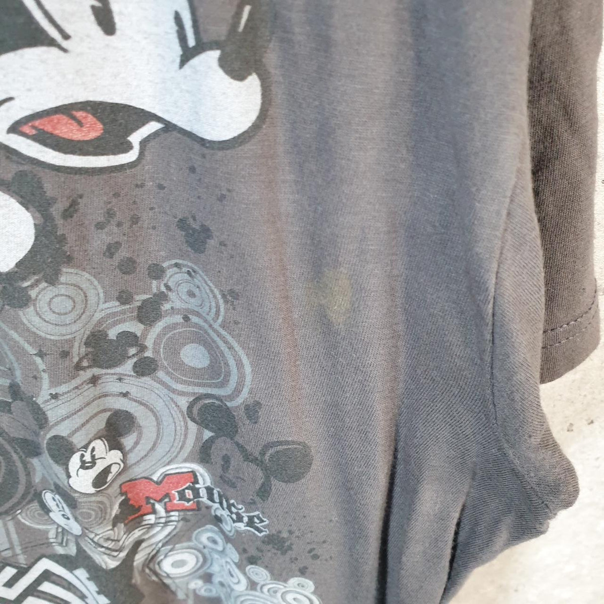 Vintage Disney Land Mickey Mouse T Shirt Men’s Large Grey Graphic Cartoon C9693