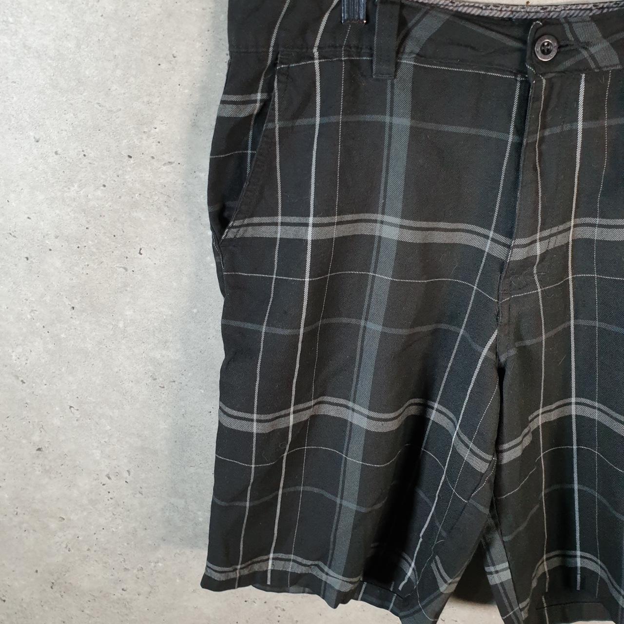 Vintage O’Neill Chino Shorts Jorts Cargo Men’s W32 Black Checkered Baggy Cotton