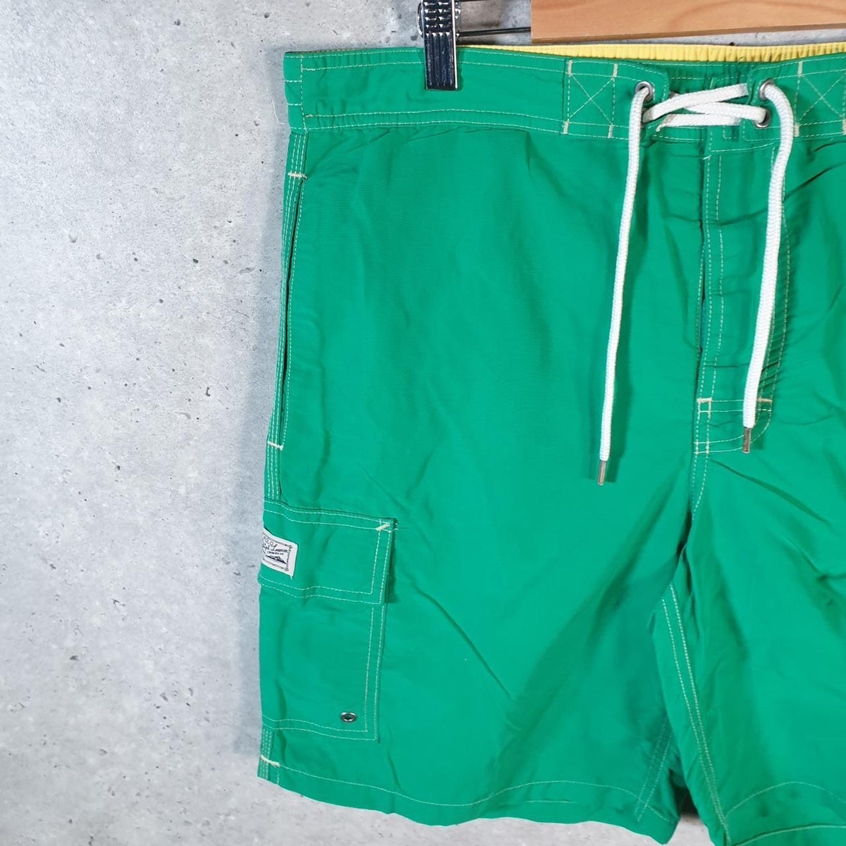 Vintage Ralph Lauren Polo Swim Shorts Swimming Cargo Men’s Medium Green Baggy
