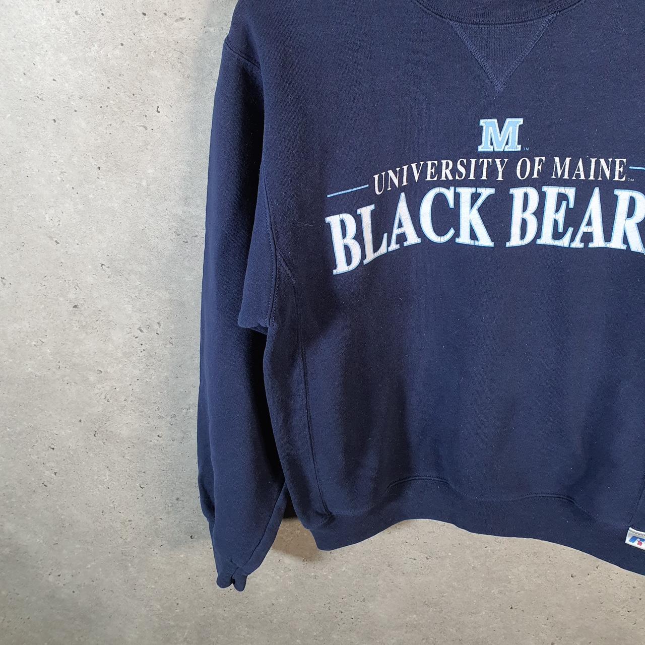 Vintage Russell Athletic Uni Maine Black Bears Sweatshirt Men’s S Navy Blue Pullover