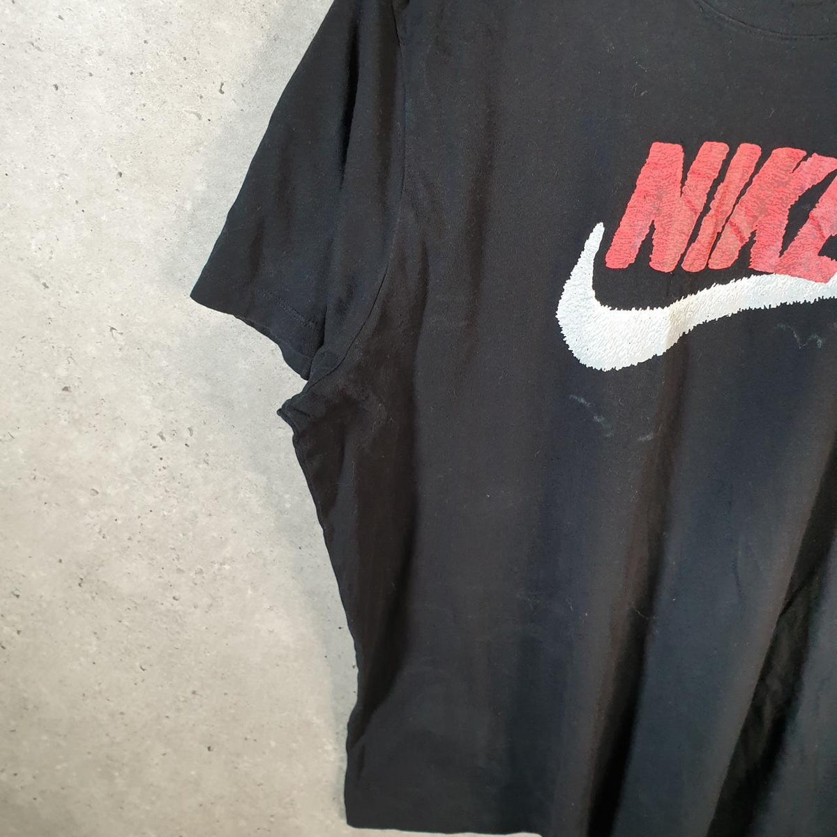 Vintage Nike Spellout Club T Shirt Men’s XL Black Swoosh Athletic