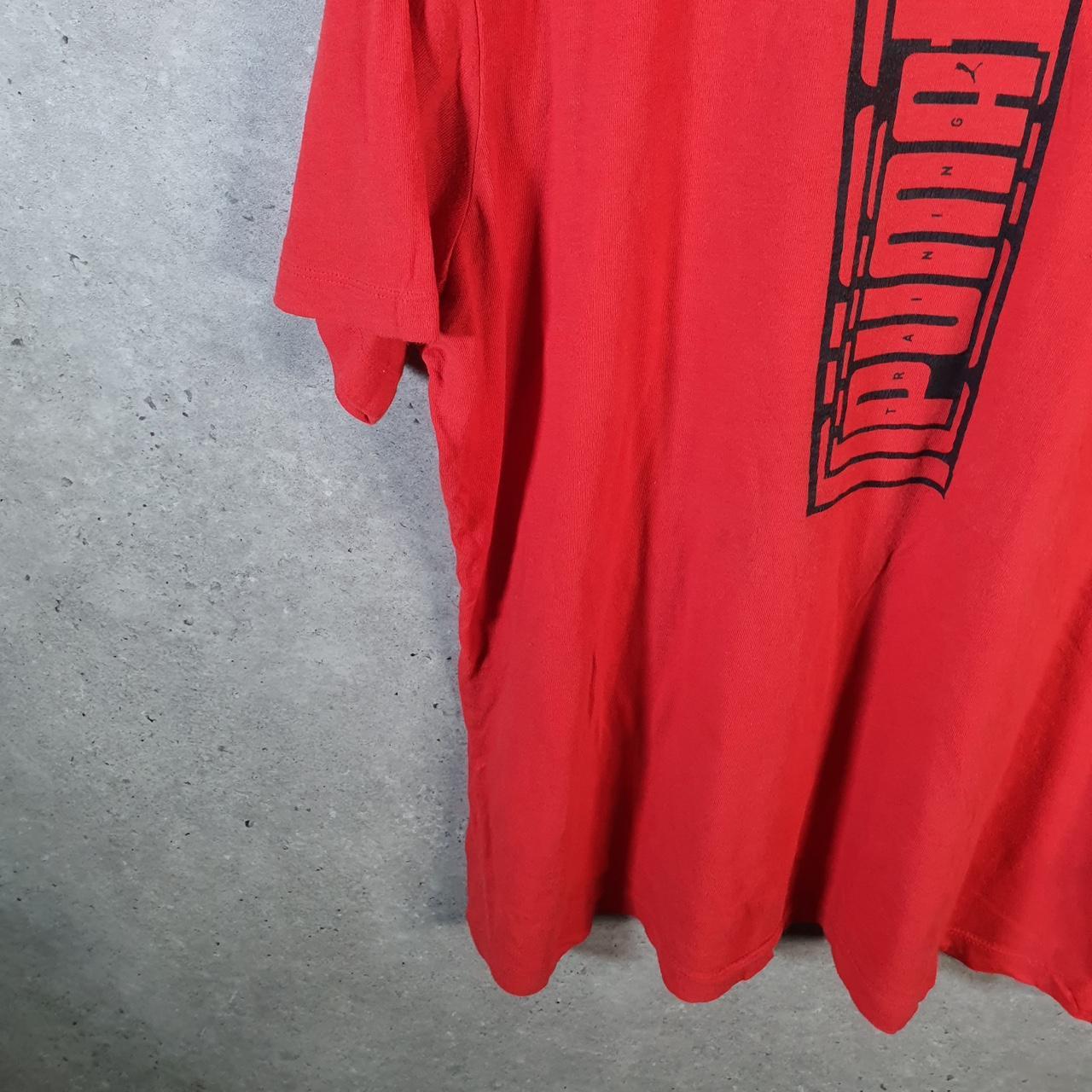 Vintage Puma Spellout T Shirt Men’s Large Red Logo Athletic Casual