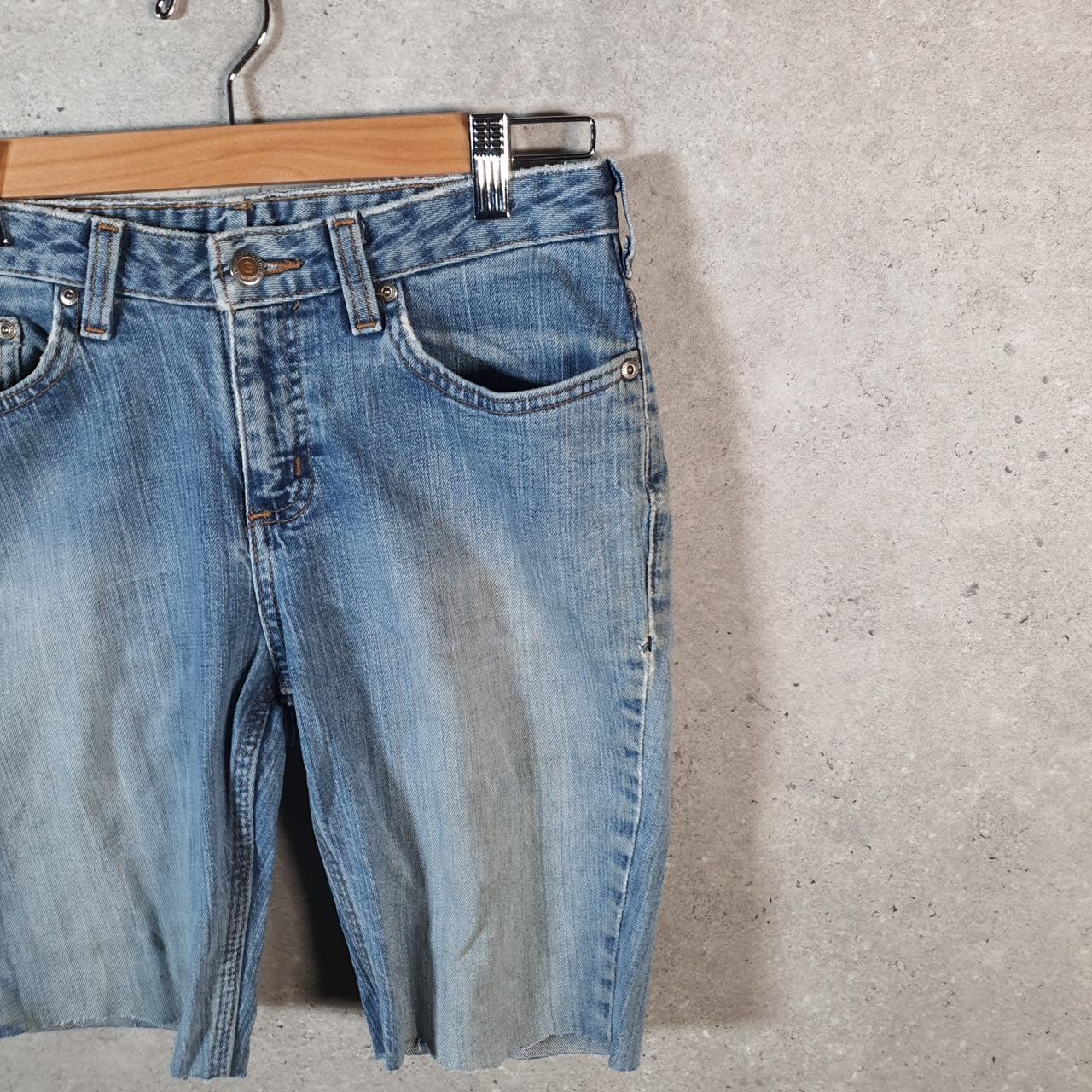 Vintage Carhartt Baggy Carpenter Shorts Jorts Cargo Womens W28 Blue Relaxed Fit Workwear A4863