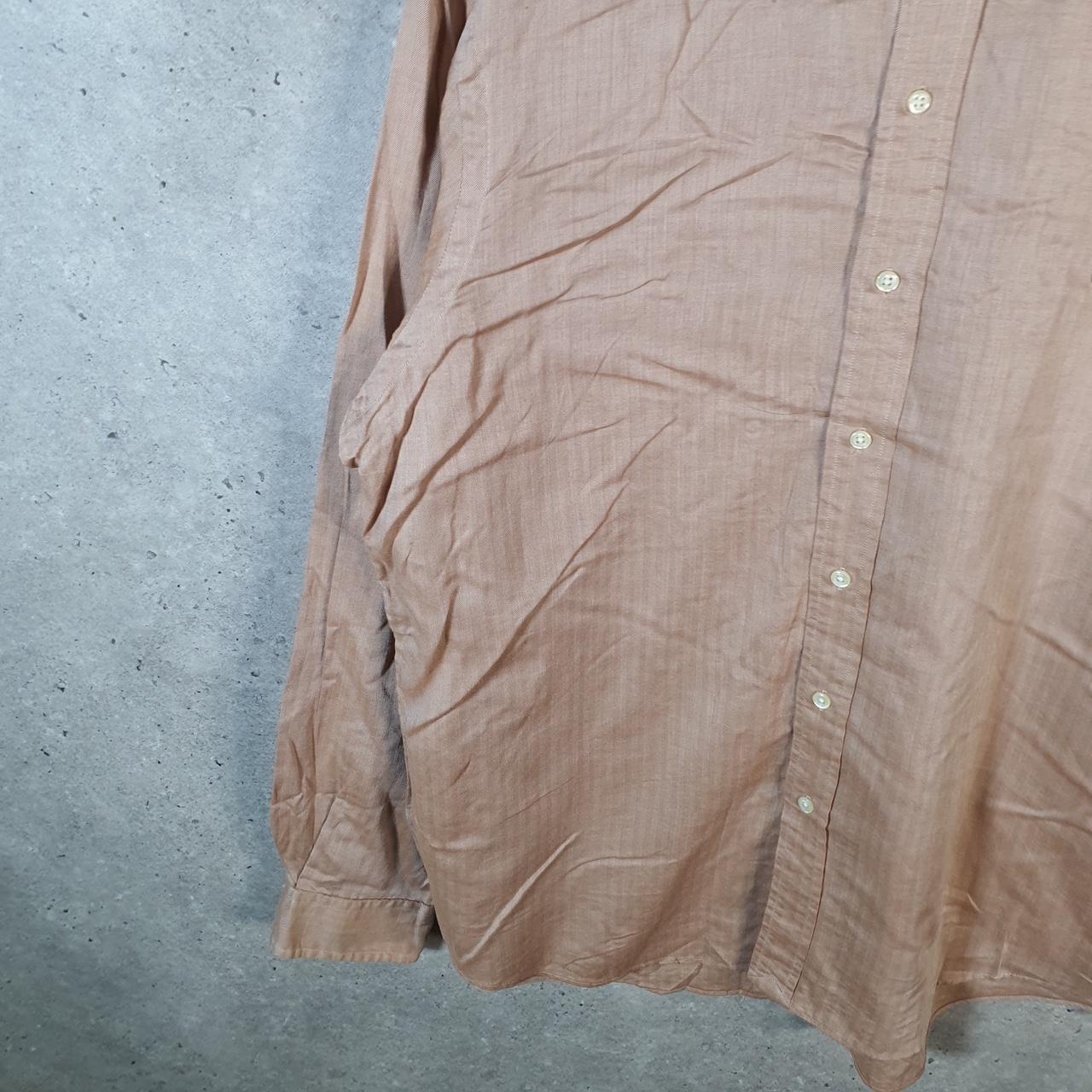 Vintage Ralph Lauren Button Down Shirt Men’s Large Brown Striped Pony