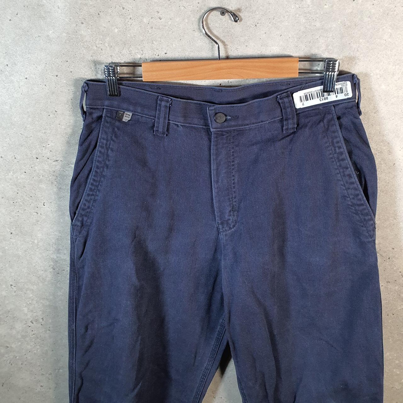Vintage Carhartt FR Carpenter Trousers Mens W31 L30 Navy Blue Relaxed Fit Workwear USA
