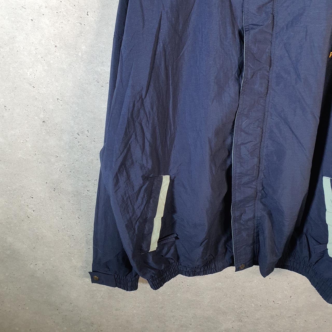 Vintage Champion Windbreaker Track Jacket Mens XL Blue Wheeler Football