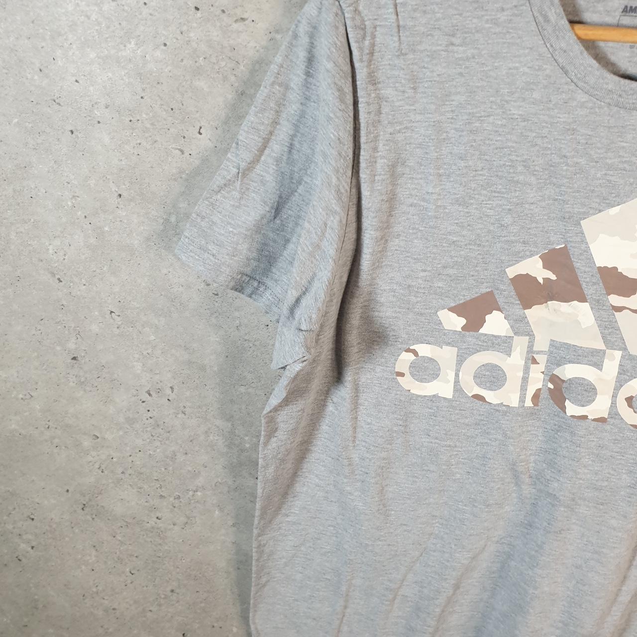 Vintage Adidas Amplifier T Shirt Men’s Large Grey Three Stripes Logo Athletic