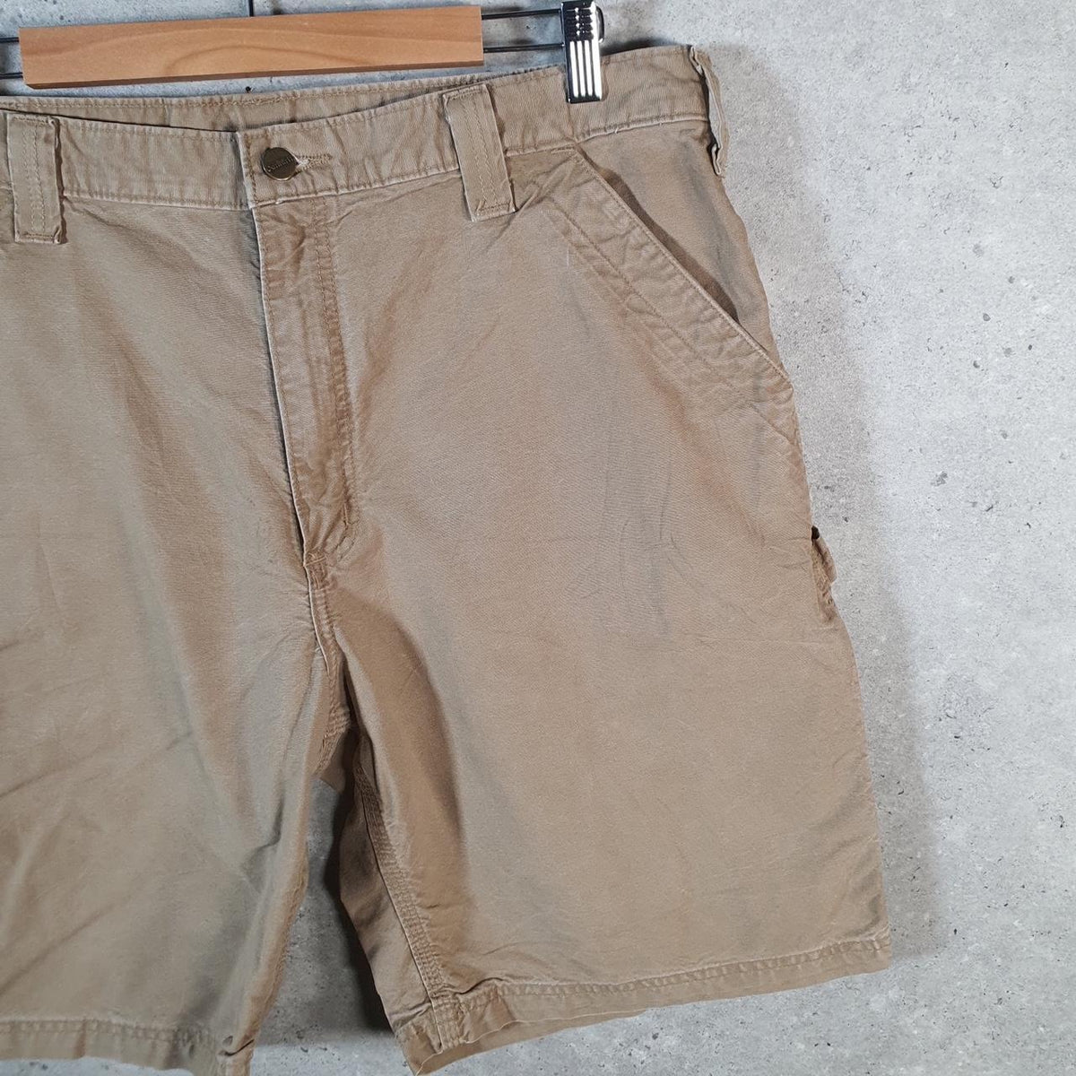 Vintage Carhartt Baggy Carpenter Shorts Jorts Cargo Men’s W38 Brown Relaxed Fit Workwear A4706