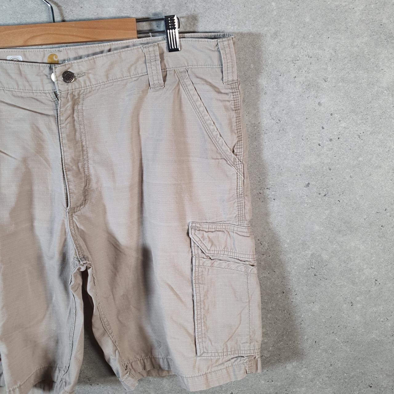 Vintage Carhartt Baggy Carpenter Shorts Jorts Cargo Men’s W40 Brown Relaxed Fit Workwear A4843