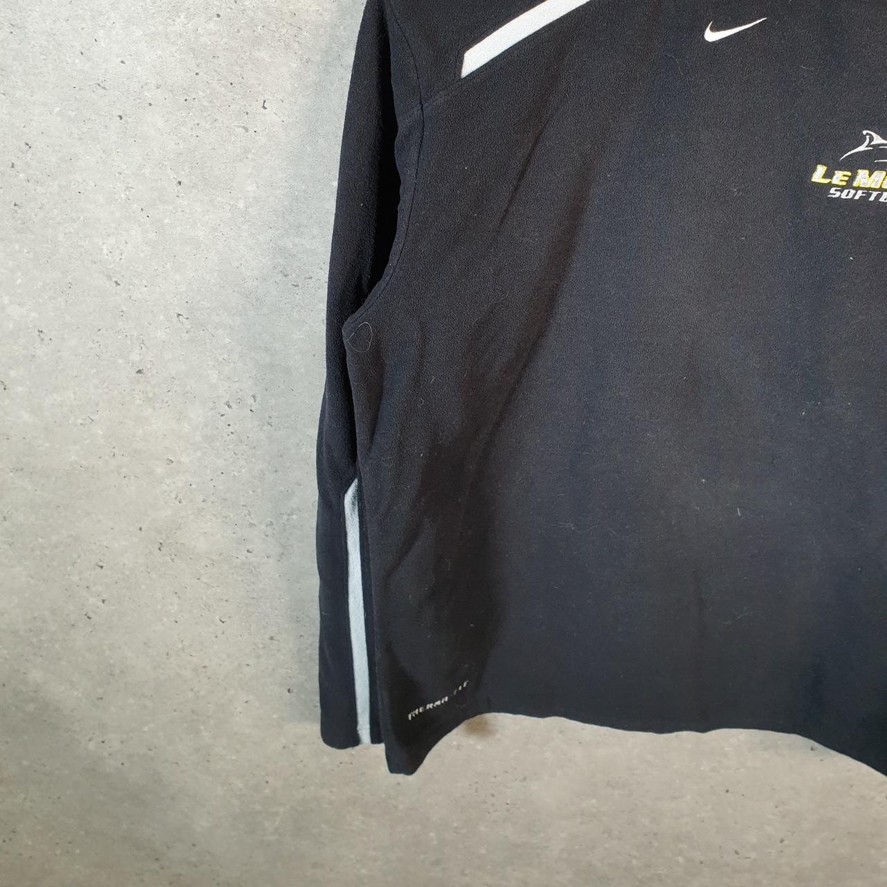 Vintage Nike Therma Fit Embroidered Sweatshirt Fleece Men’s Small Black Swoosh Pullover