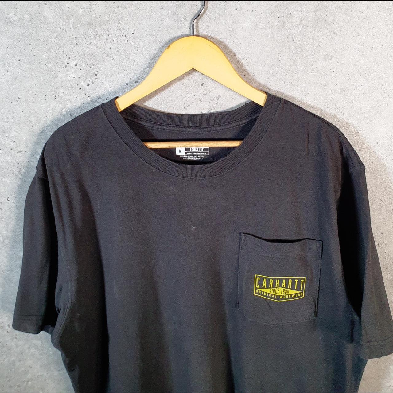 Vintage Carhartt Pocket T Shirt Men’s Medium Black Workwear Chore Utility Loose Fit C9253