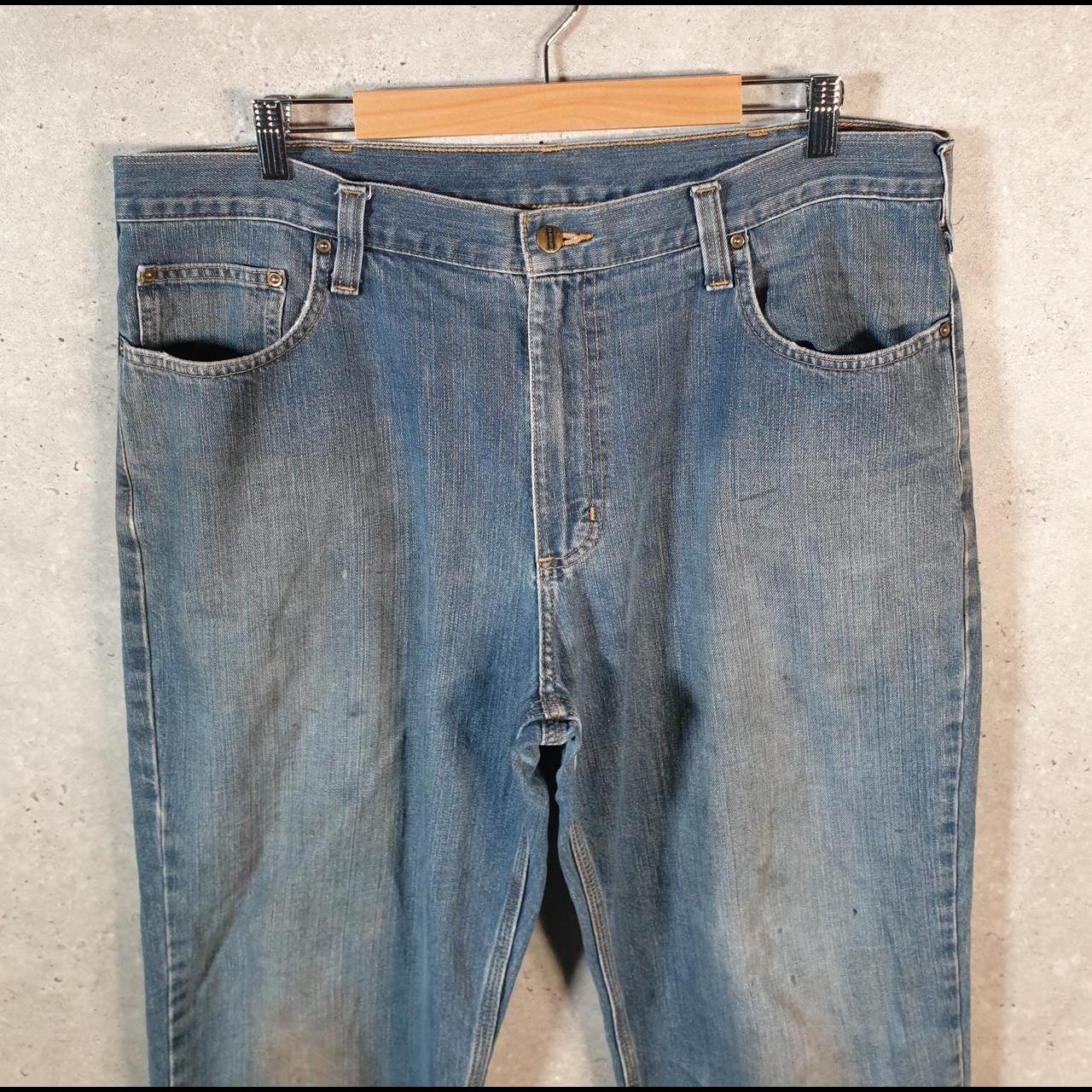 Vintage Carhartt Workwear Carpenter Jeans Mens W38 L32 Blue Denim Relaxed Fit USA