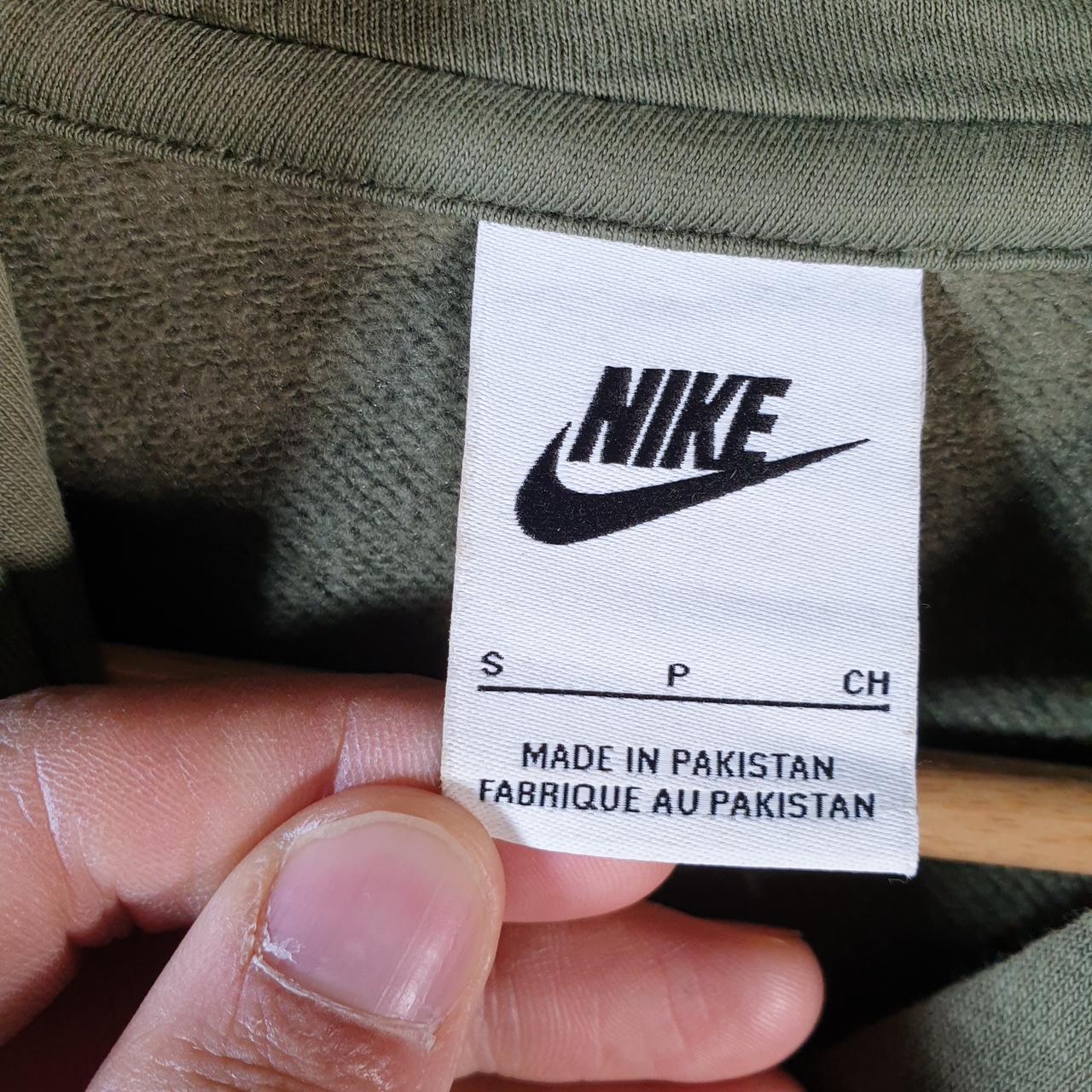 Vintage Nike Club Hoodie Men’s Small Khaki Green Swoosh Y2K Pullover Sweatshirt Logo