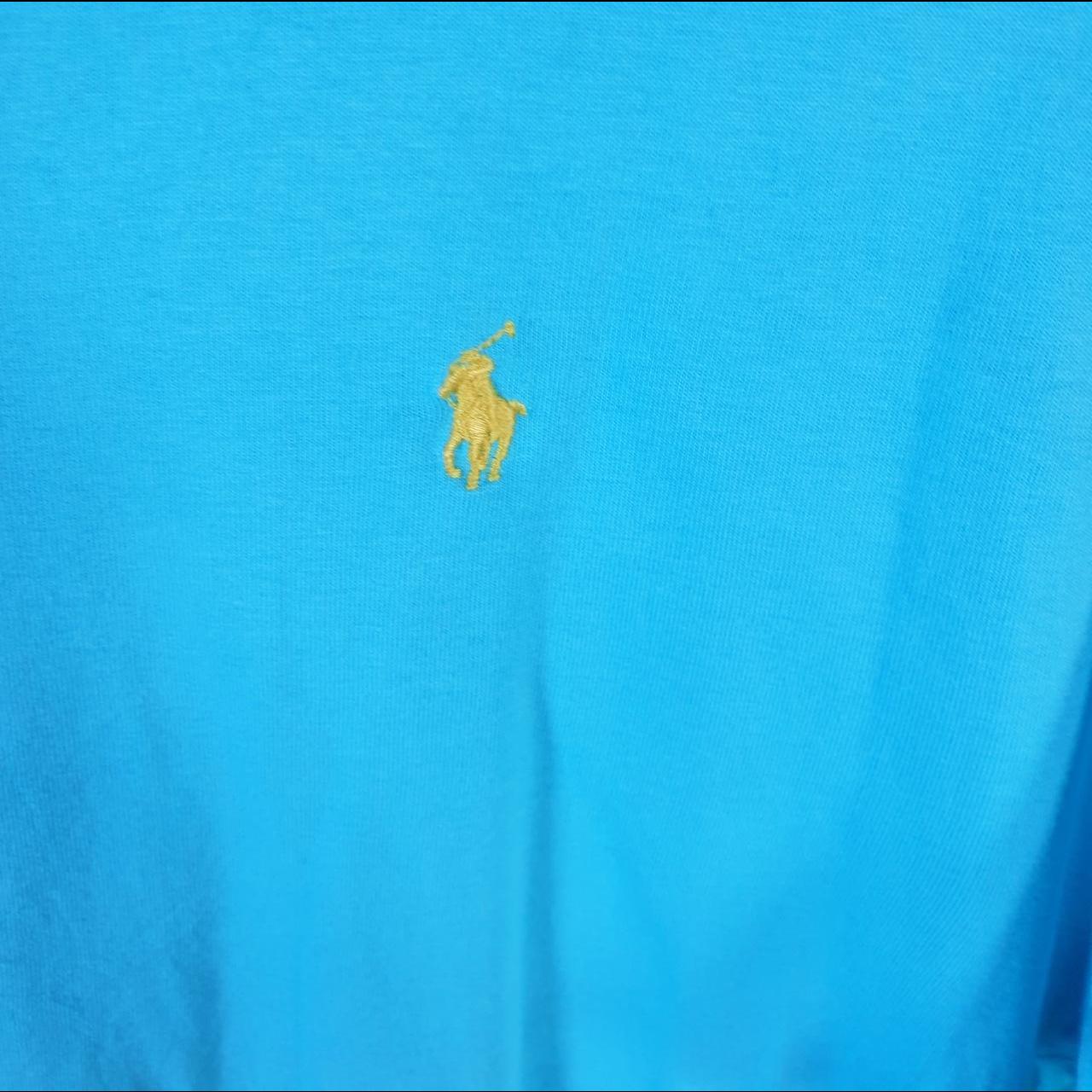 Vintage Ralph Lauren Polo T Shirt Womens XL Blue Embroidered Pony Classic Fit C8620