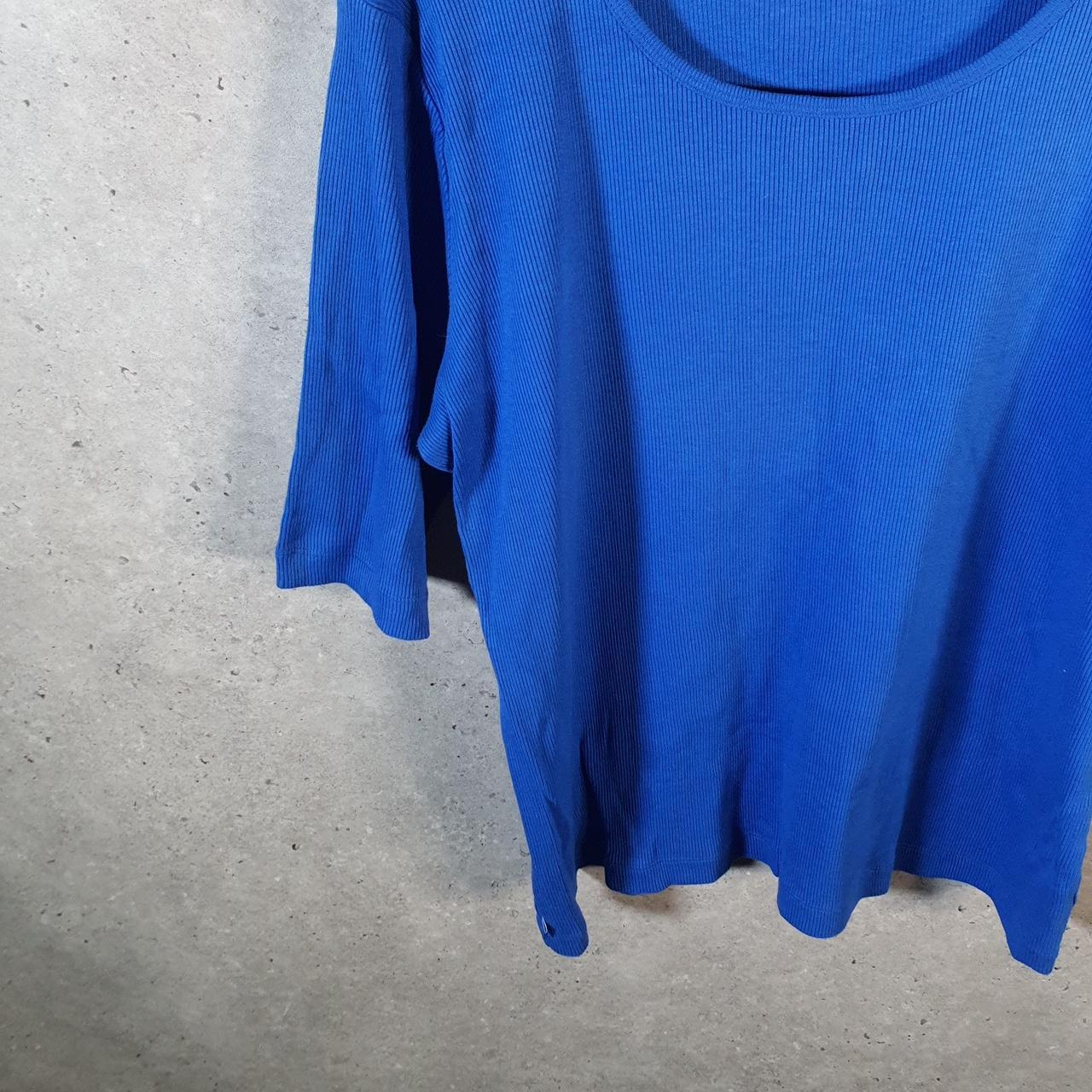 Vintage Ralph Lauren Polo Knit Sweater Womens 2XL Blue Cotton Pullover