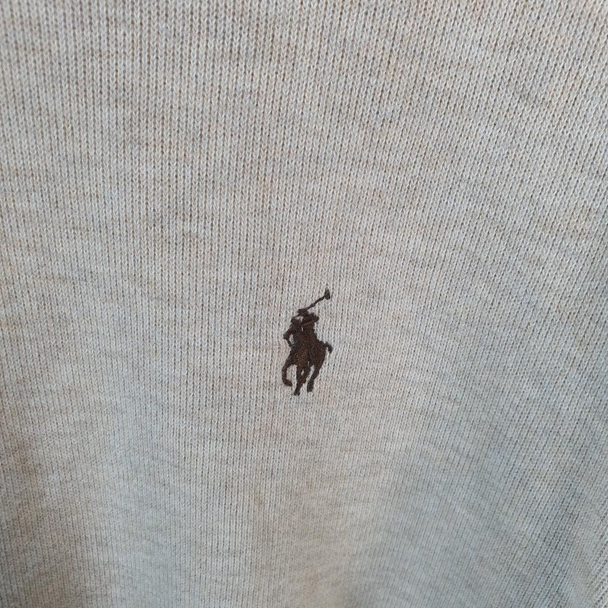 Vintage Ralph Lauren Polo 1/4 Zip Sweatshirt Men’s XL Beige Pullover Pony C8834