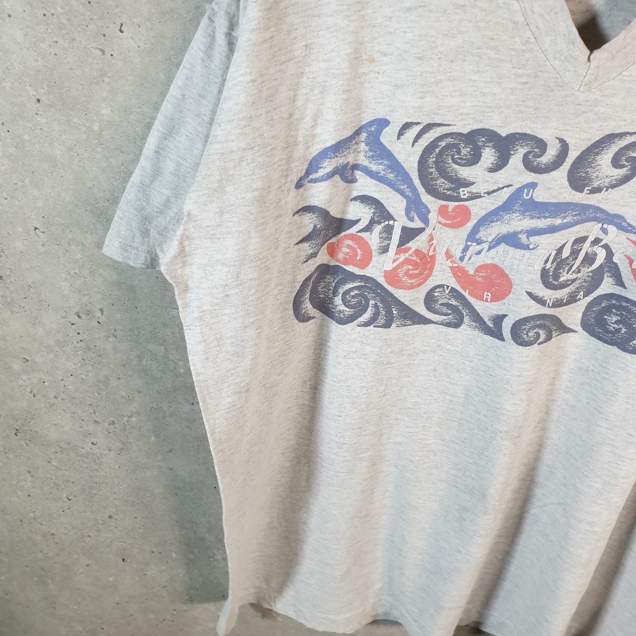 Vintage Signal Sports Virginia Beach 90s USA Single Stitch T Shirt Men’s Medium Grey