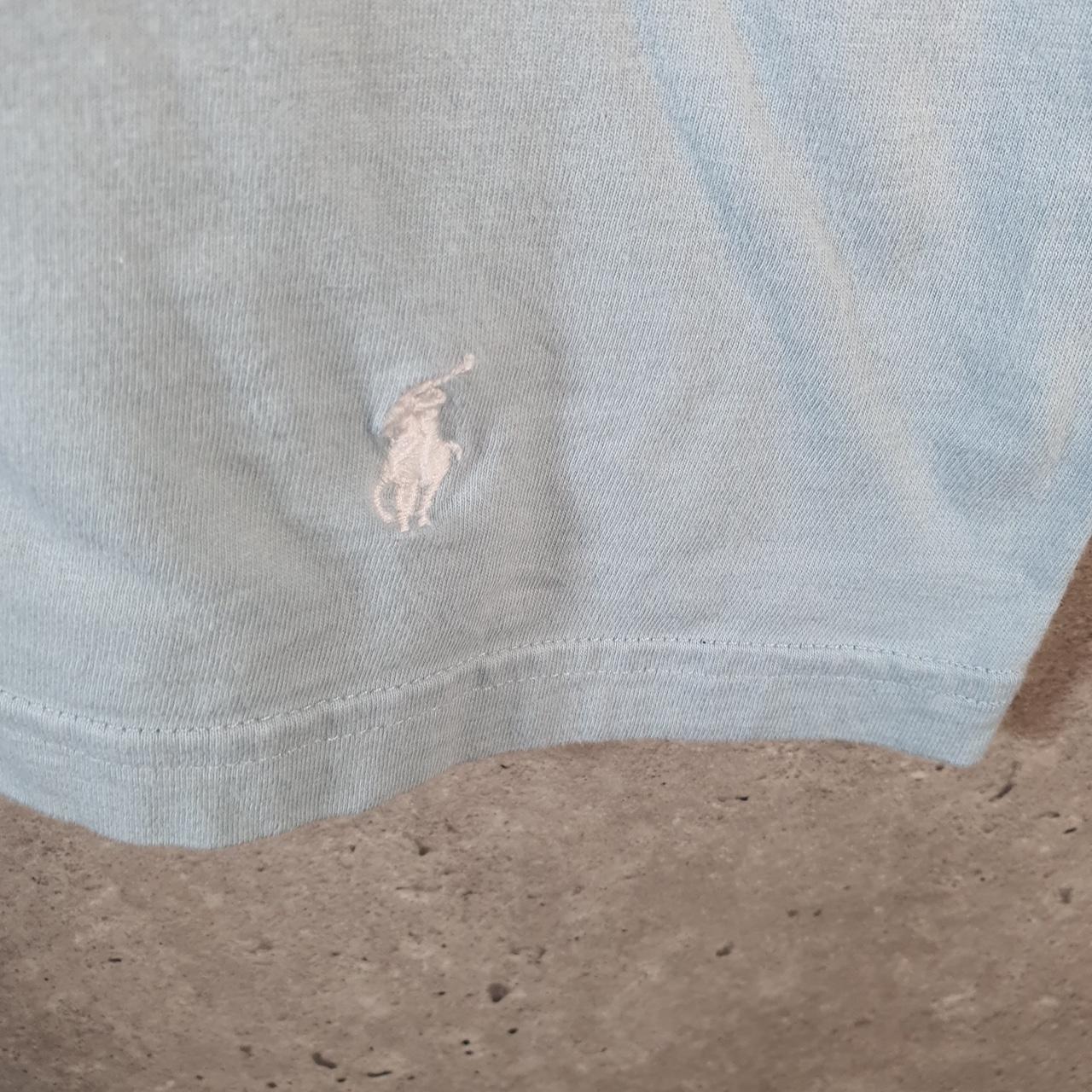 Vintage Ralph Lauren Polo T Shirt Men’s Large Blue Embroidered Pony Classic Fit C9091