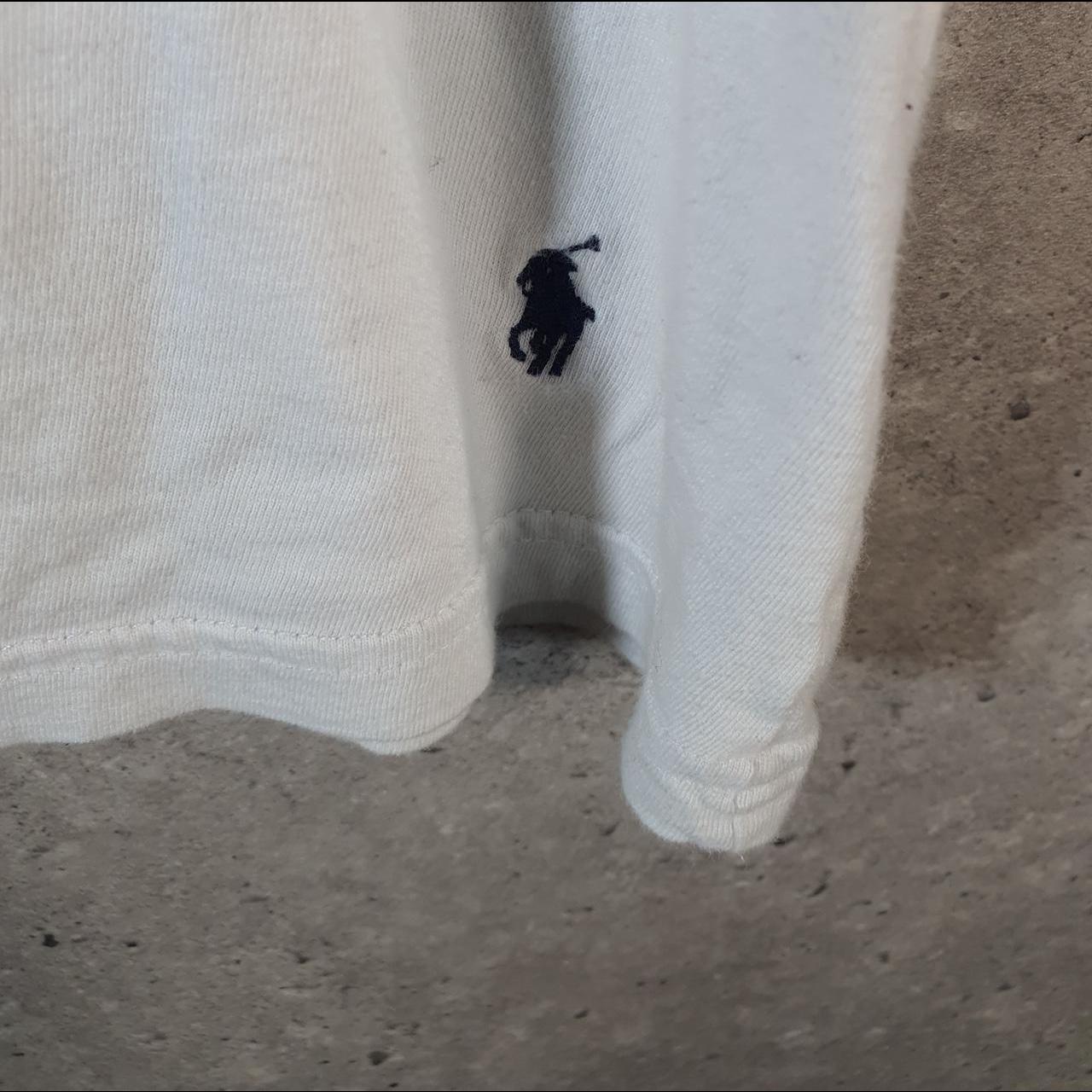 Vintage Ralph Lauren Polo T Shirt Men’s Large White Embroidered Slim Fit Pony C9073