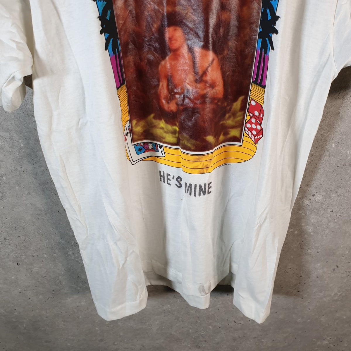 Vintage Best Fruit of the Loom Las Vegas USA Single Stitch T Shirt Men’s Large White Big Fish Vintage