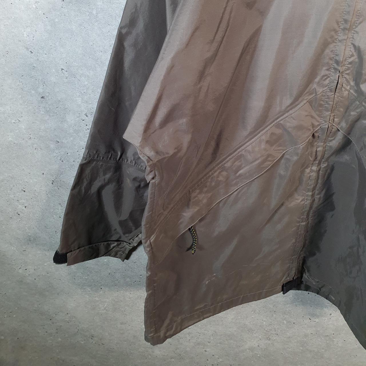 Vintage L.L. Bean Outdoors Nylon Jacket Mens Medium Brown Full Zip Waterproof