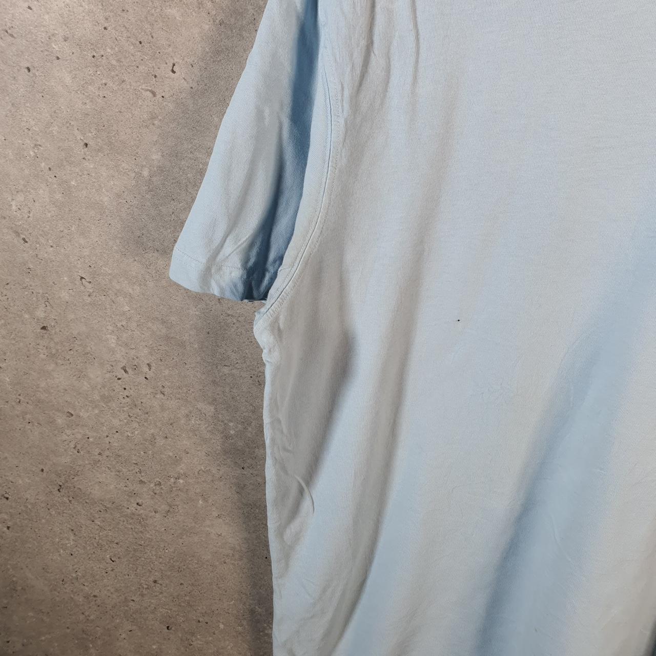 Vintage American Eagle Embroidered Logo T Shirt Mens Medium Blue Athletic Casual