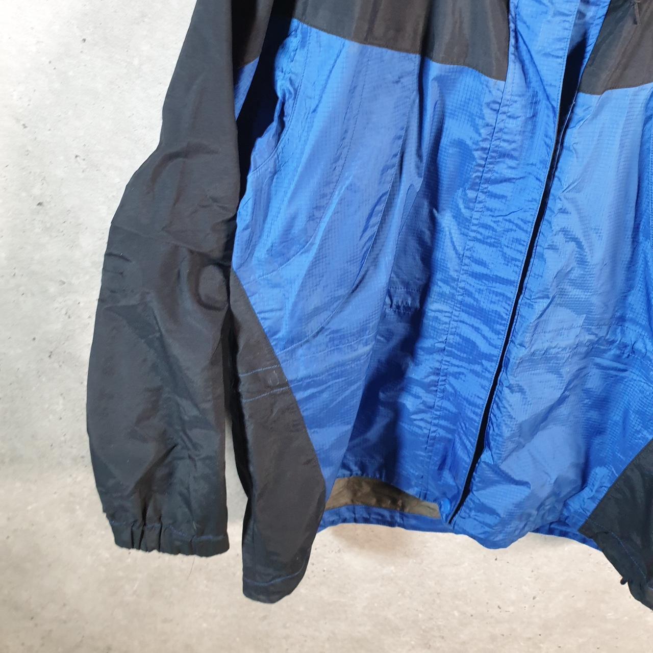 Vintage L.L. Bean Outdoors Nylon Jacket Womens Medium Hooded Blue Waterproof