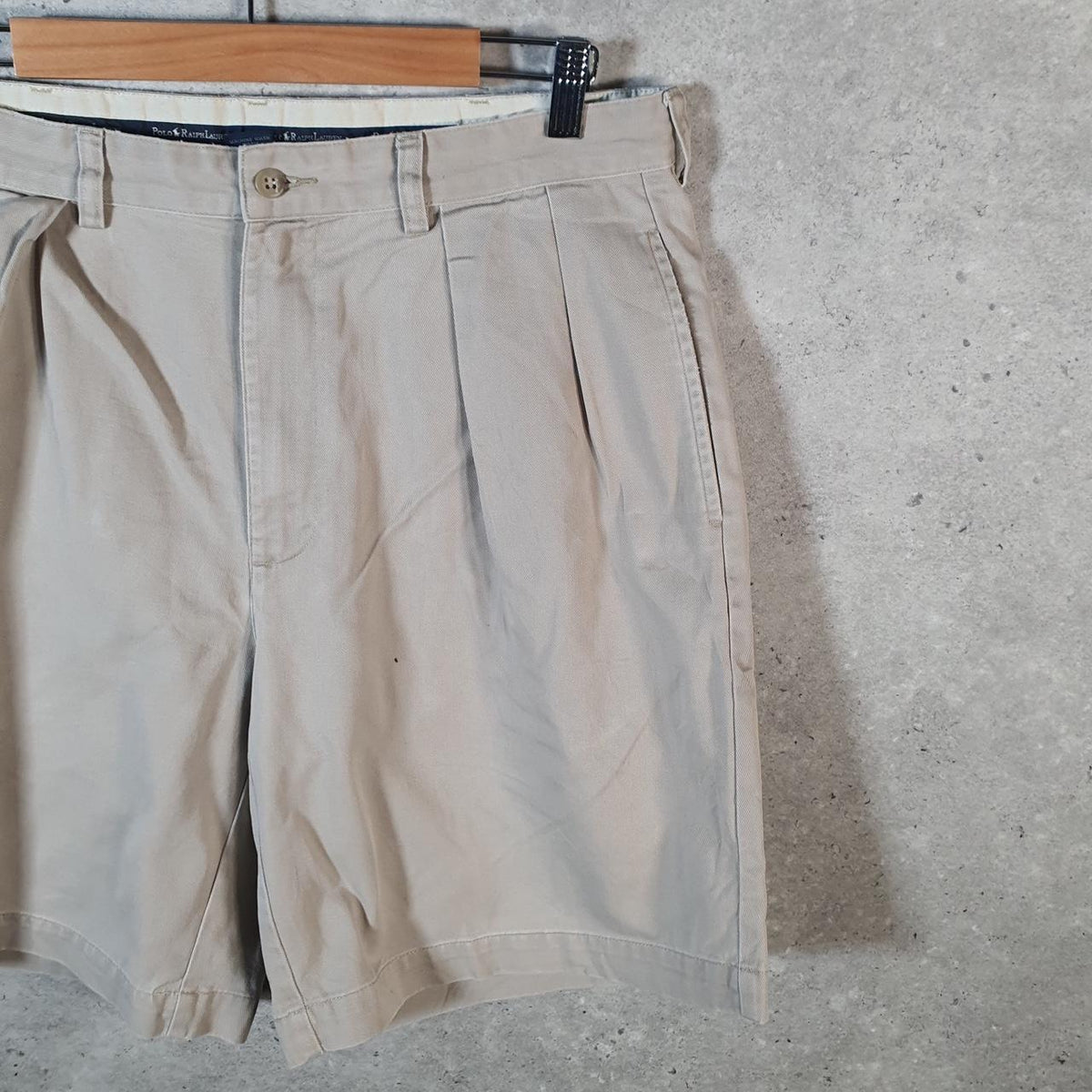 Vintage Ralph Lauren Polo Shorts Jorts Chino Cargo Men’s W34 Brown Baggy Cotton