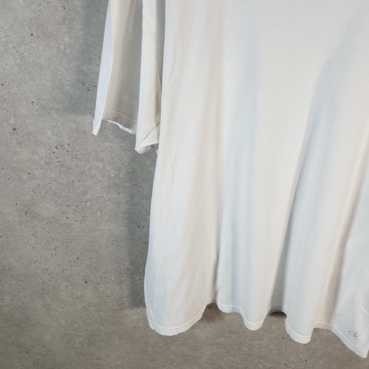 Vintage Calvin Klein Spellout Blank T Shirt Men’s XL White Casual Sports