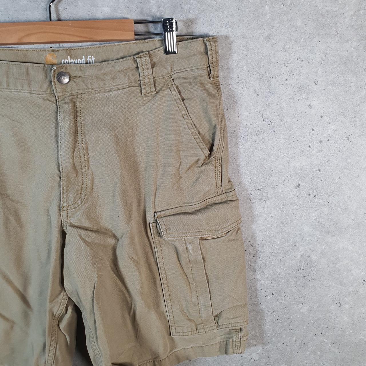Vintage Carhartt Baggy Carpenter Shorts Jorts Cargo Men’s W38 Brown Relaxed Fit Workwear A4692
