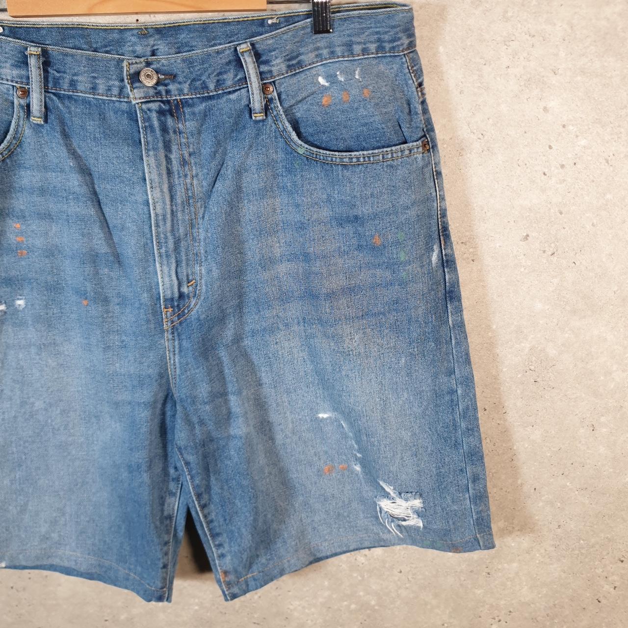 Vintage Levi’s 569 Baggy Shorts Jorts Cargo Men’s W38 Blue Relaxed Denim