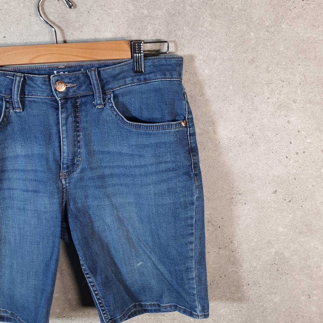 Vintage Lee Baggy Shorts Jorts Cargo Womens W30 Blue Denim Relaxed Cargo