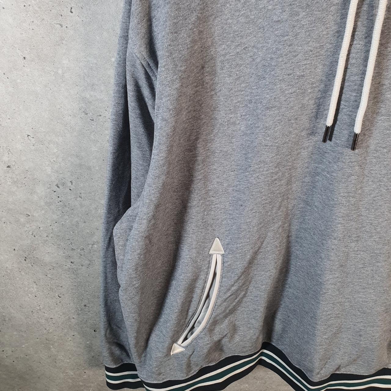 Vintage Nike Dri Fit Swoosh Spellout Hoodie Men’s Large Grey Embroidered Y2K