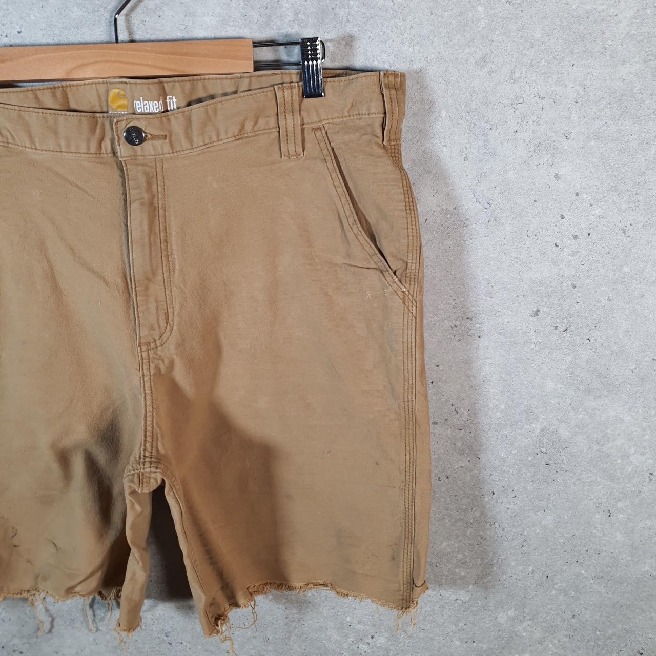 Vintage Carhartt Baggy Carpenter Shorts Jorts Cargo Men’s W40 Brown Relaxed Fit Workwear A4827