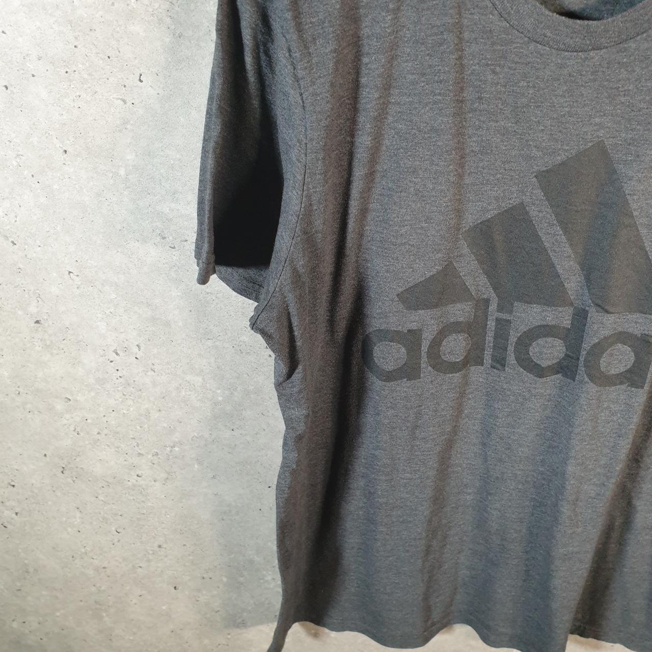 Vintage Adidas Amplifier T Shirt Men’s Large Grey Three Stripes Logo Athletic