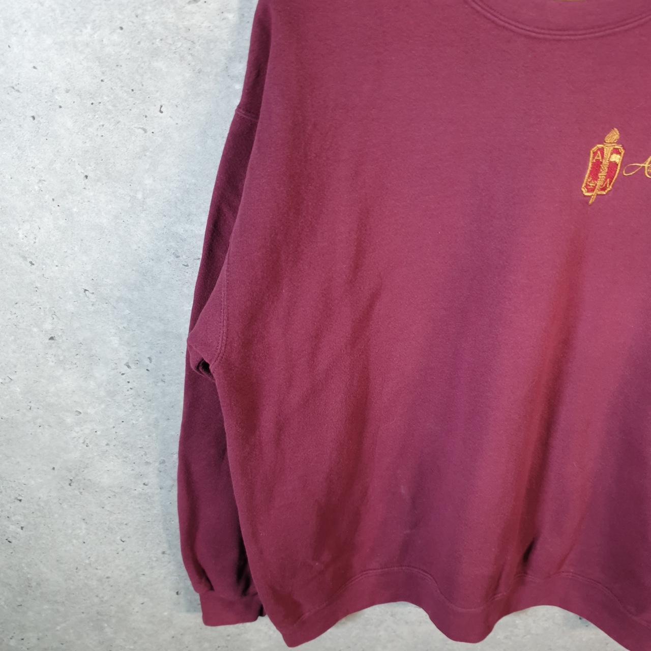 Vintage Lee Heavyweight Sweatshirt Men’s Large Burgundy Red USA Alpha Sigma Lambda