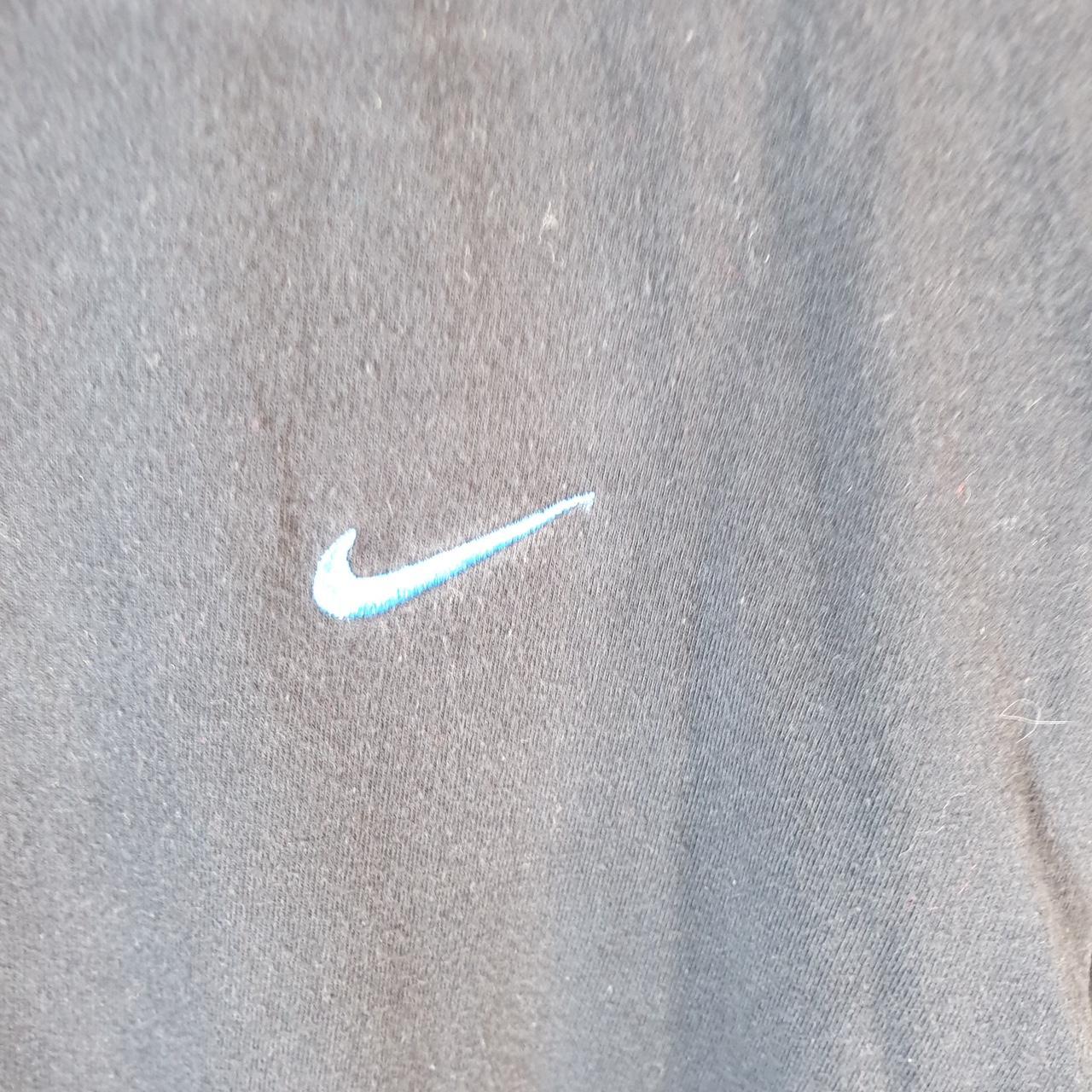 Vintage Nike T Shirt Men’s Large Black Printed Single Swoosh Logo Athletic C8260