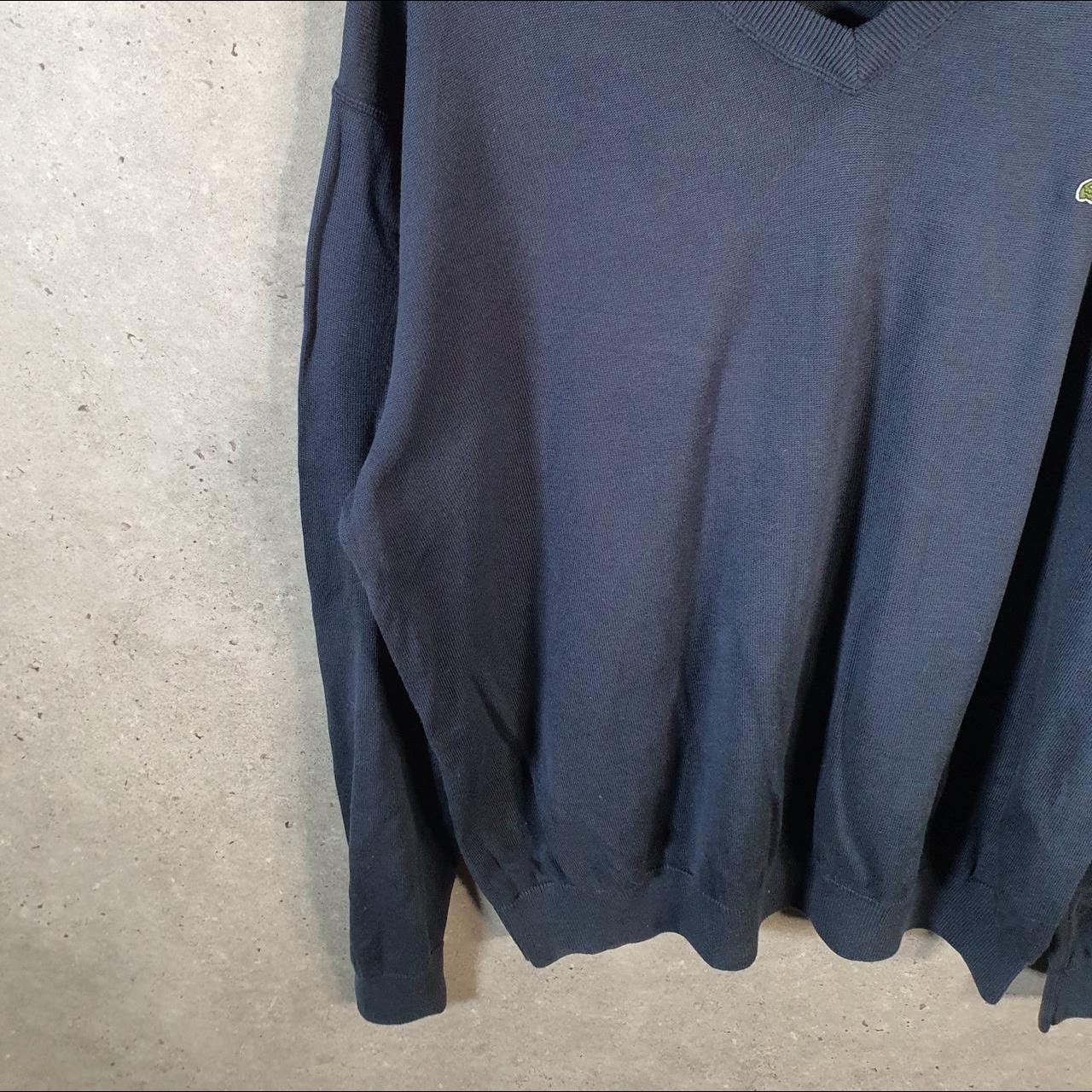 Vintage Lacoste Sweatshirt Men’s XL Navy Blue Pullover Logo Y2K Jumper Logo Casual