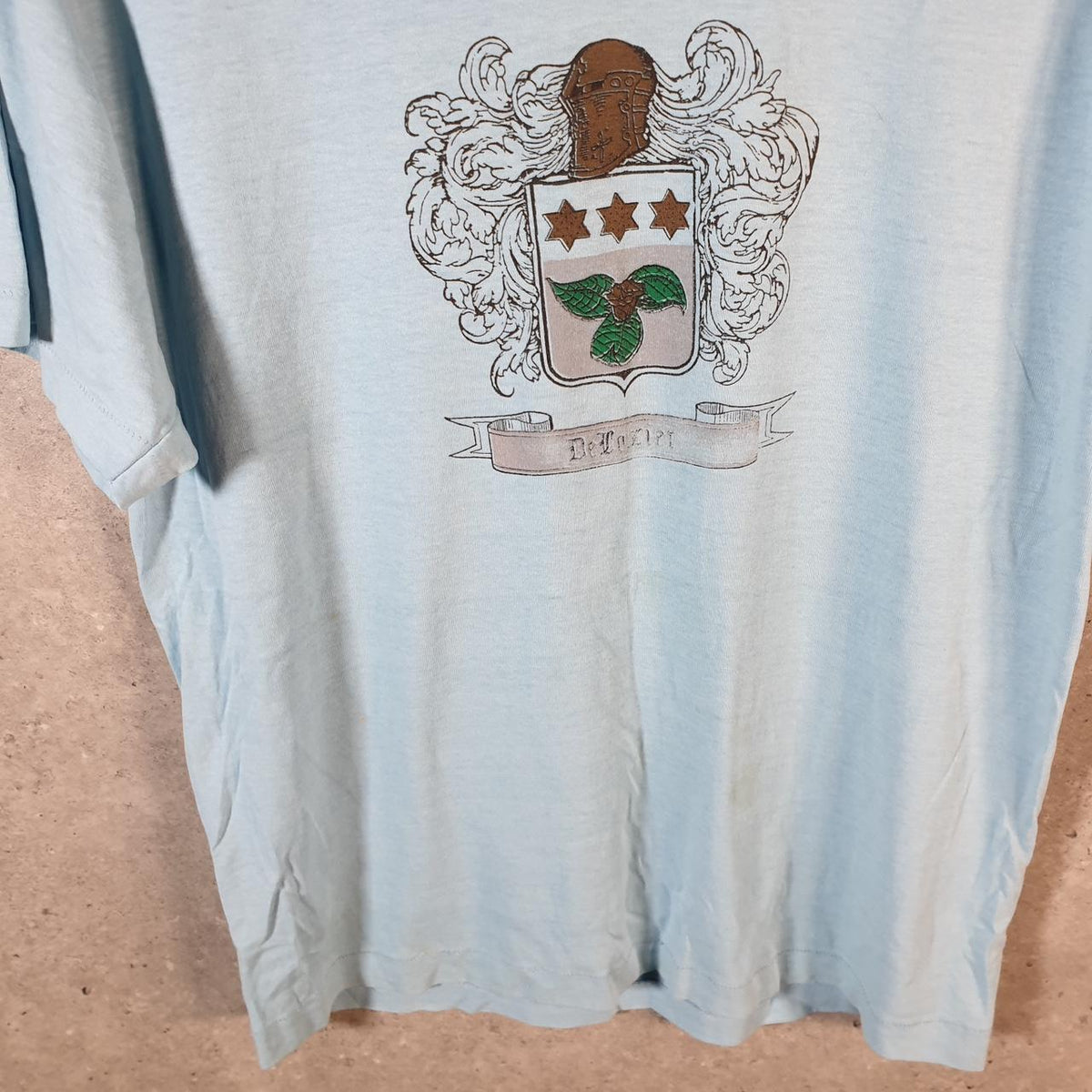 Vintage Sof Tee TeeJays 90s USA Single Stitch T Shirt Men’s Large Blue Big Fish Vintage
