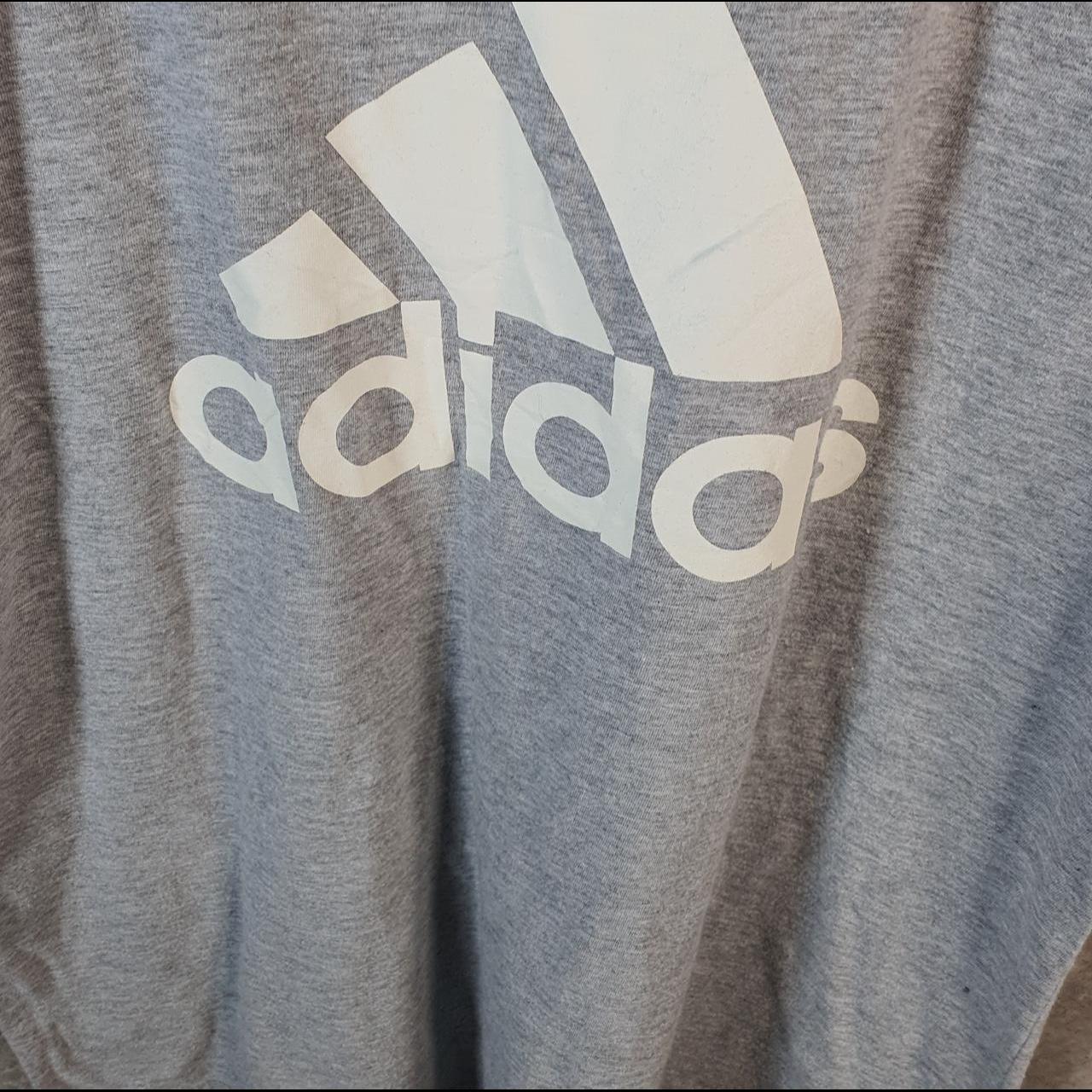Vintage Adidas Amplifier T Shirt Shirt Men’s Large Grey Three Stripes Logo Athletic C9816