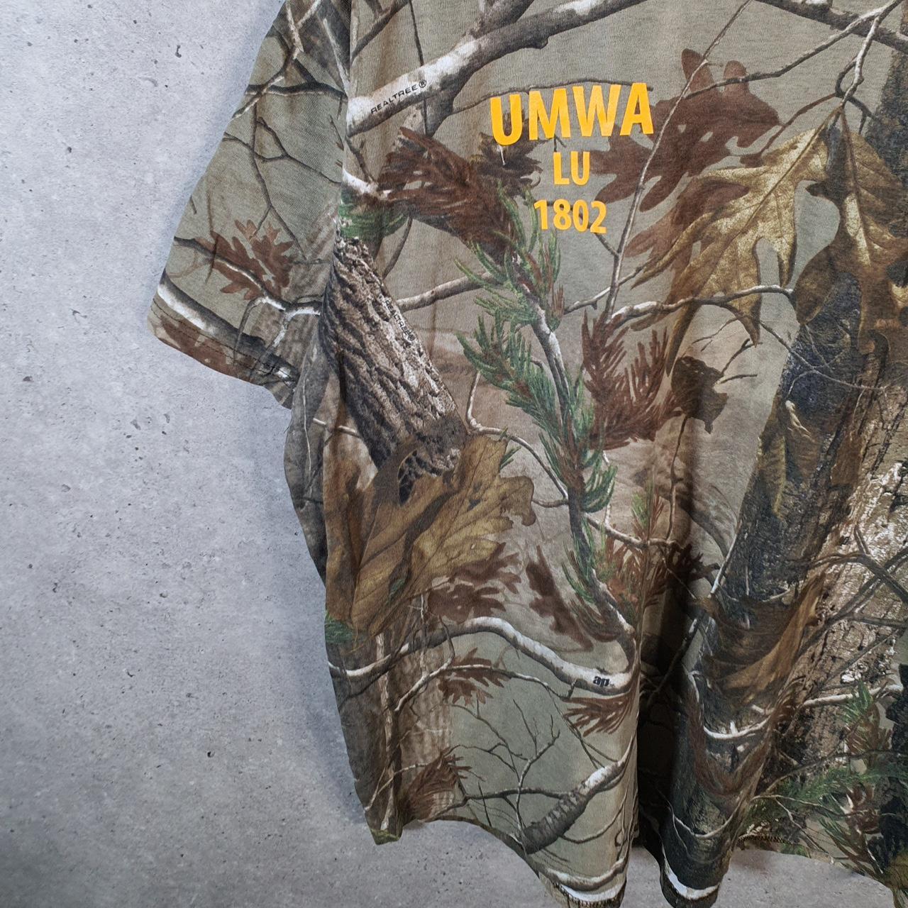 Vintage Russell Outdoors RealTree Camoflauge T Shirt Men’s XL Green Camo Short Sleeve