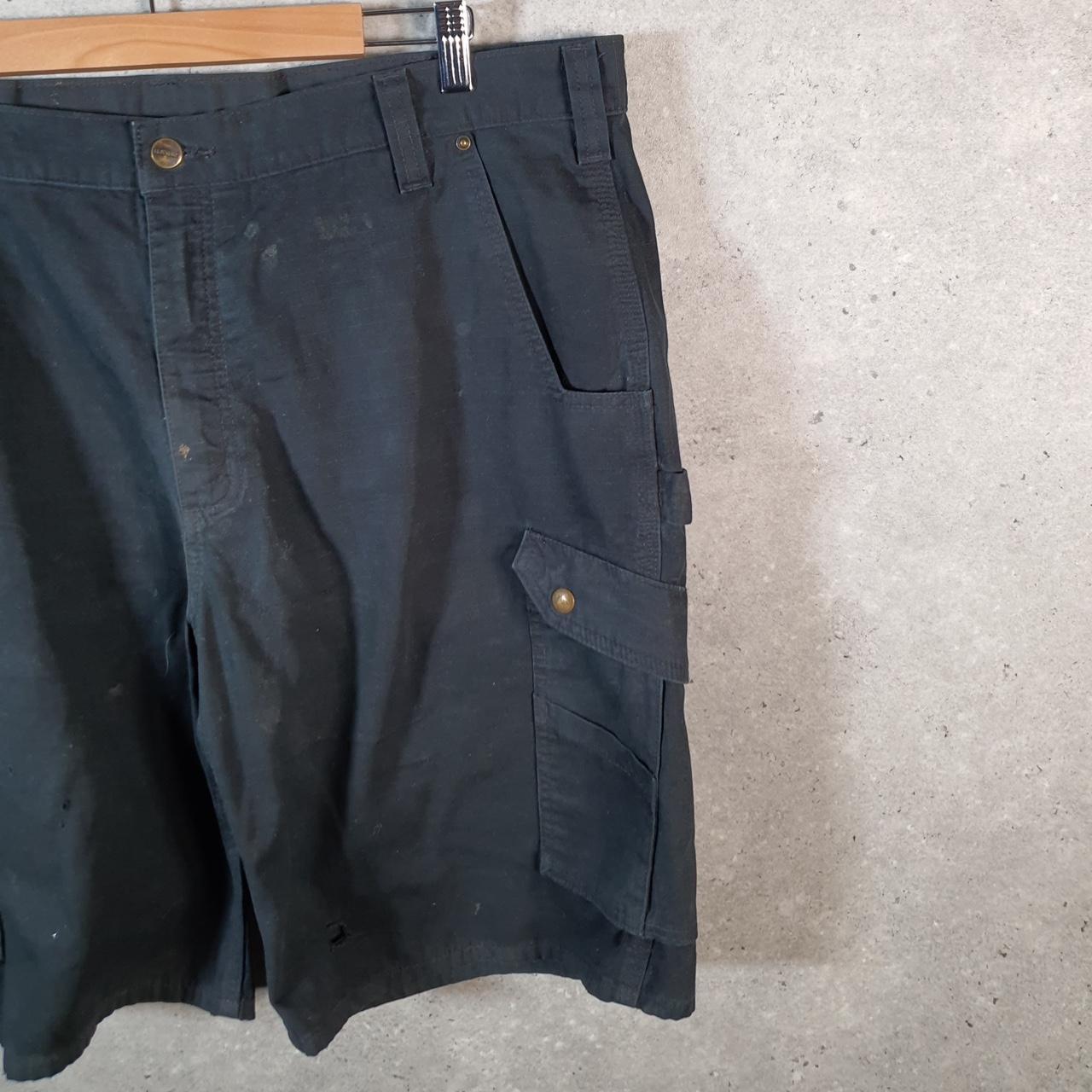 Vintage Carhartt Baggy Carpenter Shorts Jorts Cargo Men’s W42 Black Relaxed Fit Workwear Big Fish Vintage