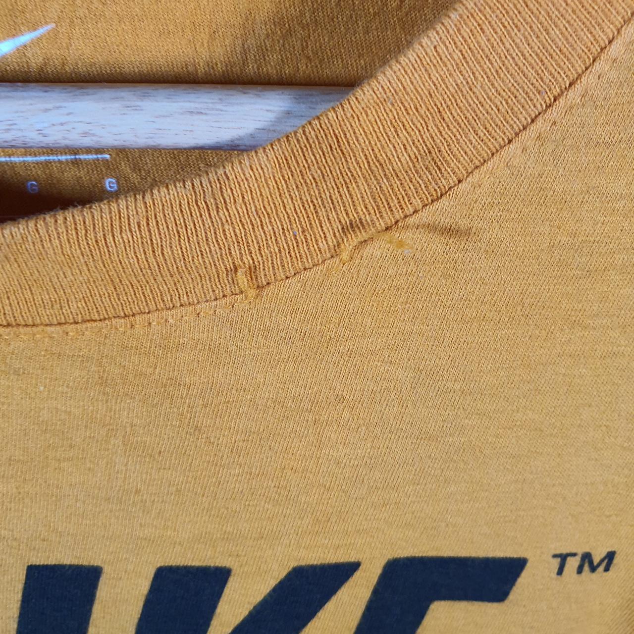 Vintage Nike Sportswear Spellout T Shirt Men’s Large Orange Logo Swoosh Athletic