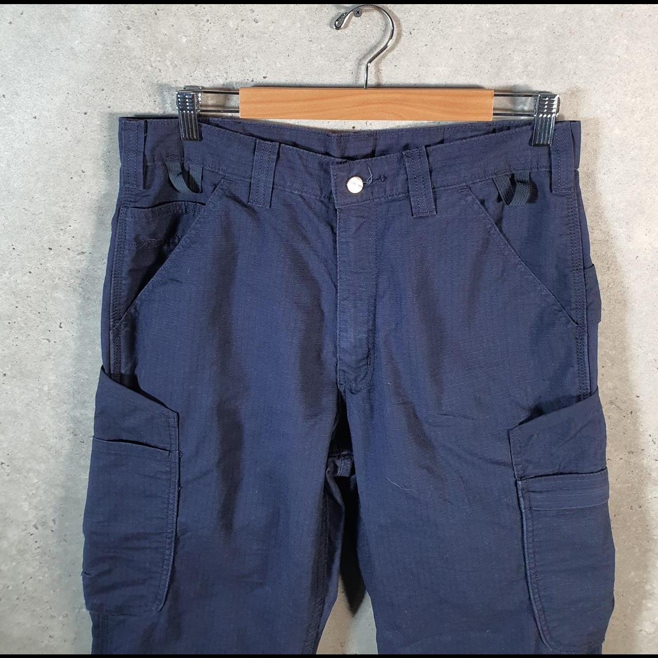 Vintage Carhartt Carpenter Trousers Mens W32 L32 Navy Blue Loose Fit Workwear USA