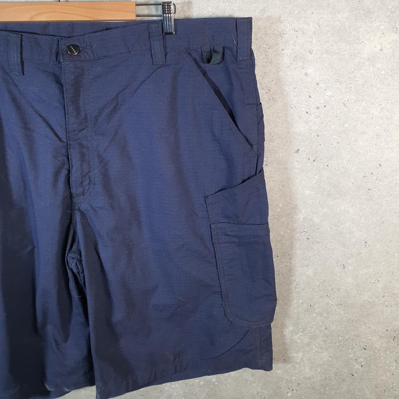 Vintage Carhartt Baggy Carpenter Shorts Jorts Cargo Men’s W44 Navy Blue Relaxed Fit Workwear Big Fish Vintage