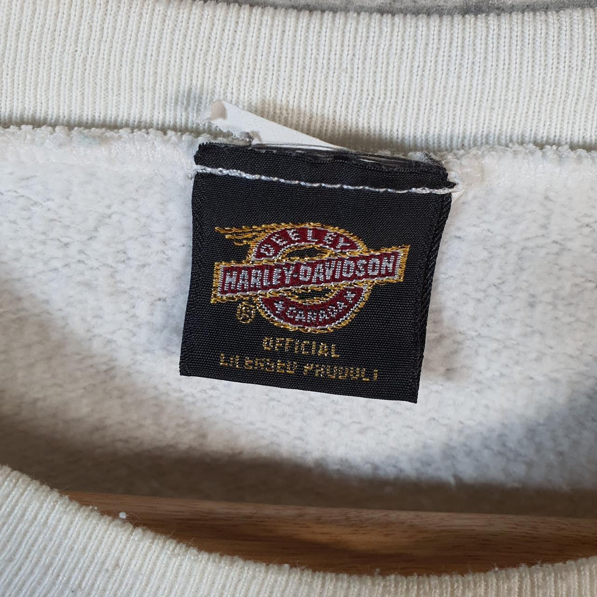Vintage Harley Davidson 1995 Tasmanian Devul Sweatshirt Mens White Large Pullover USA