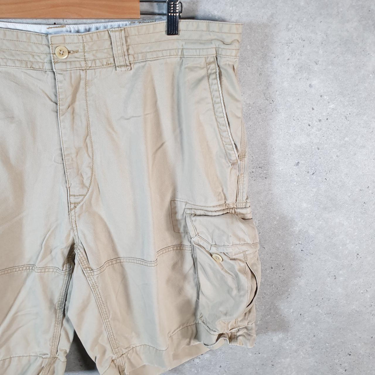 Vintage Ralph Lauren Polo Shorts Jorts Chino Cargo Men’s W42 Brown Baggy Cotton
