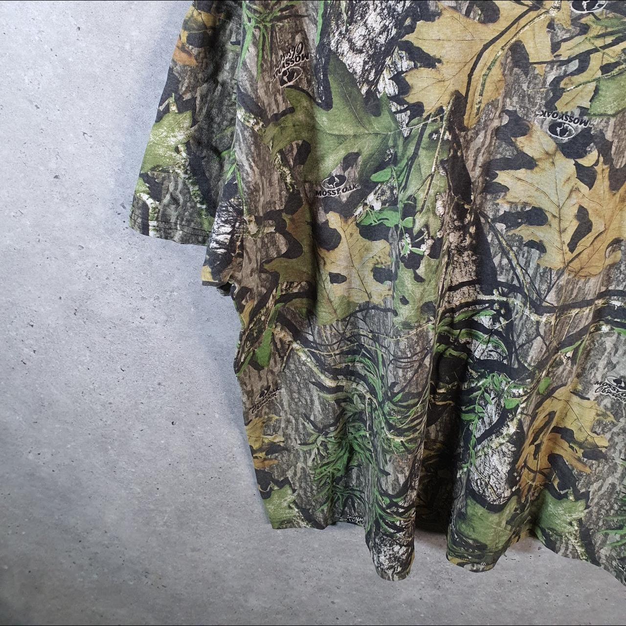 Vintage Jerzees Outdoors RealTree Camoflauge T Shirt Mens 2XL Camo Short Sleeve
