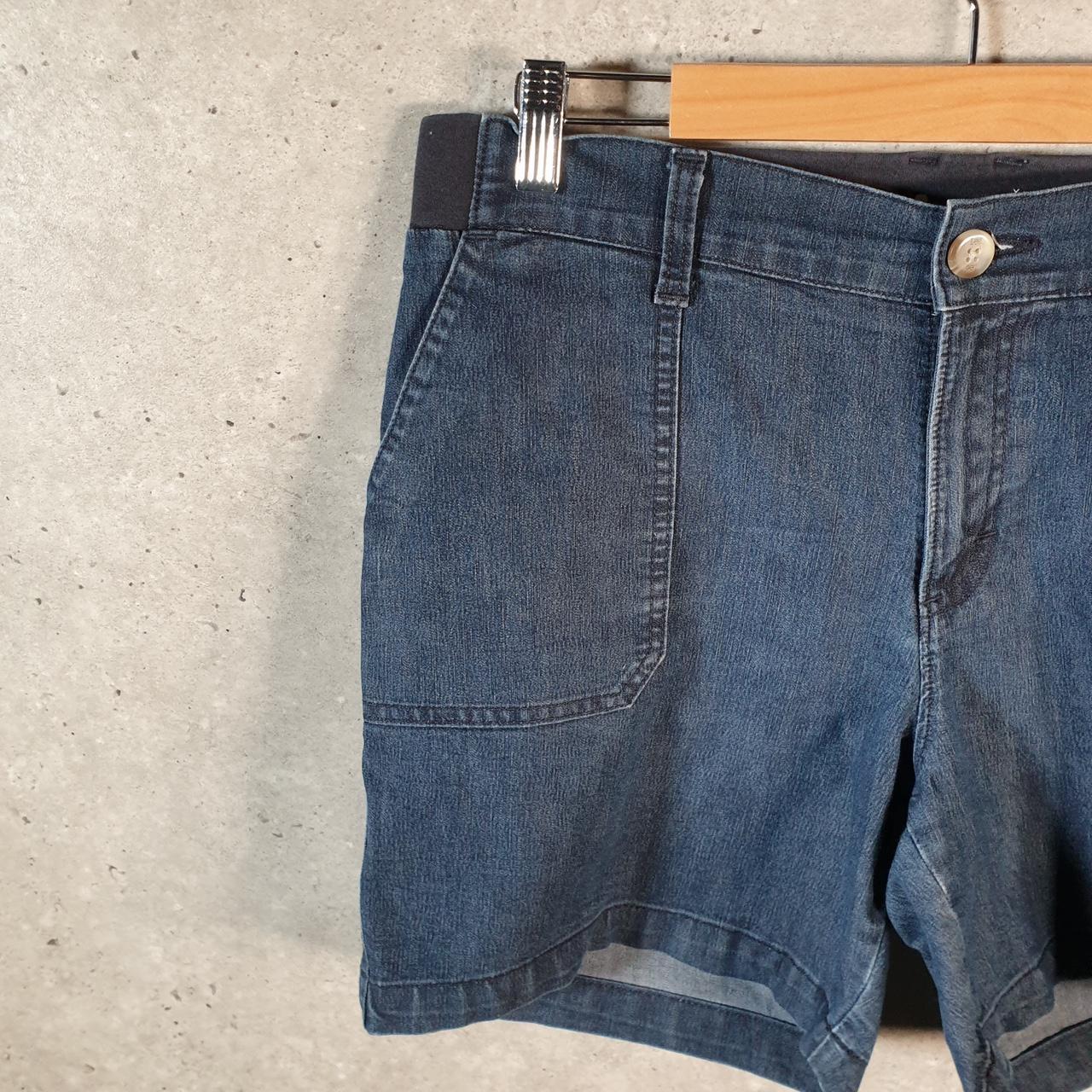 Vintage Lee Baggy Shorts Jorts Cargo Womens W32 Blue Relaxed Denim